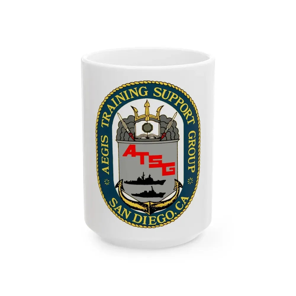 AEGIS Training Support Grp San Diego (U.S. Navy) White Coffee Mug 15oz - Go Mug Yourself