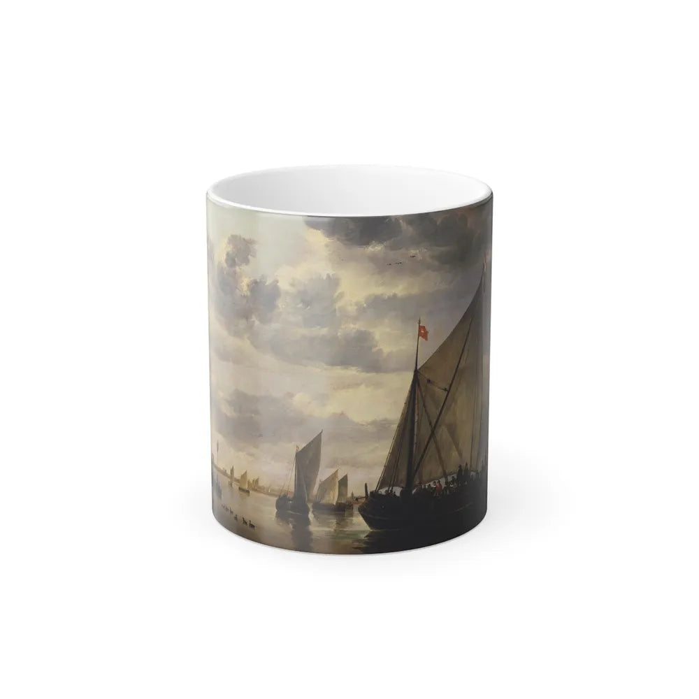 Aelbert Cuyp (1620-1691) River Scene - Oil on Oak Panel - Color Changing Mug 11oz-11oz-Go Mug Yourself