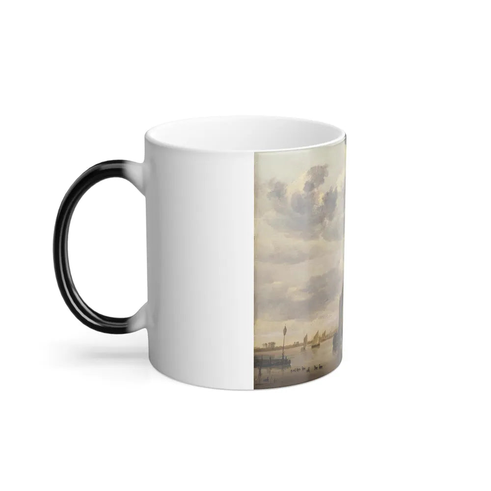 Aelbert Cuyp (1620-1691) River Scene - Oil on Oak Panel - Color Changing Mug 11oz-Go Mug Yourself