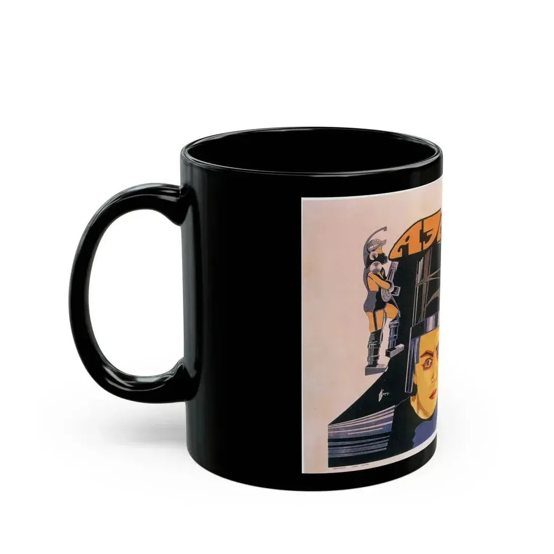 AELITA 1924 Movie Poster - Black Coffee Mug - Go Mug Yourself