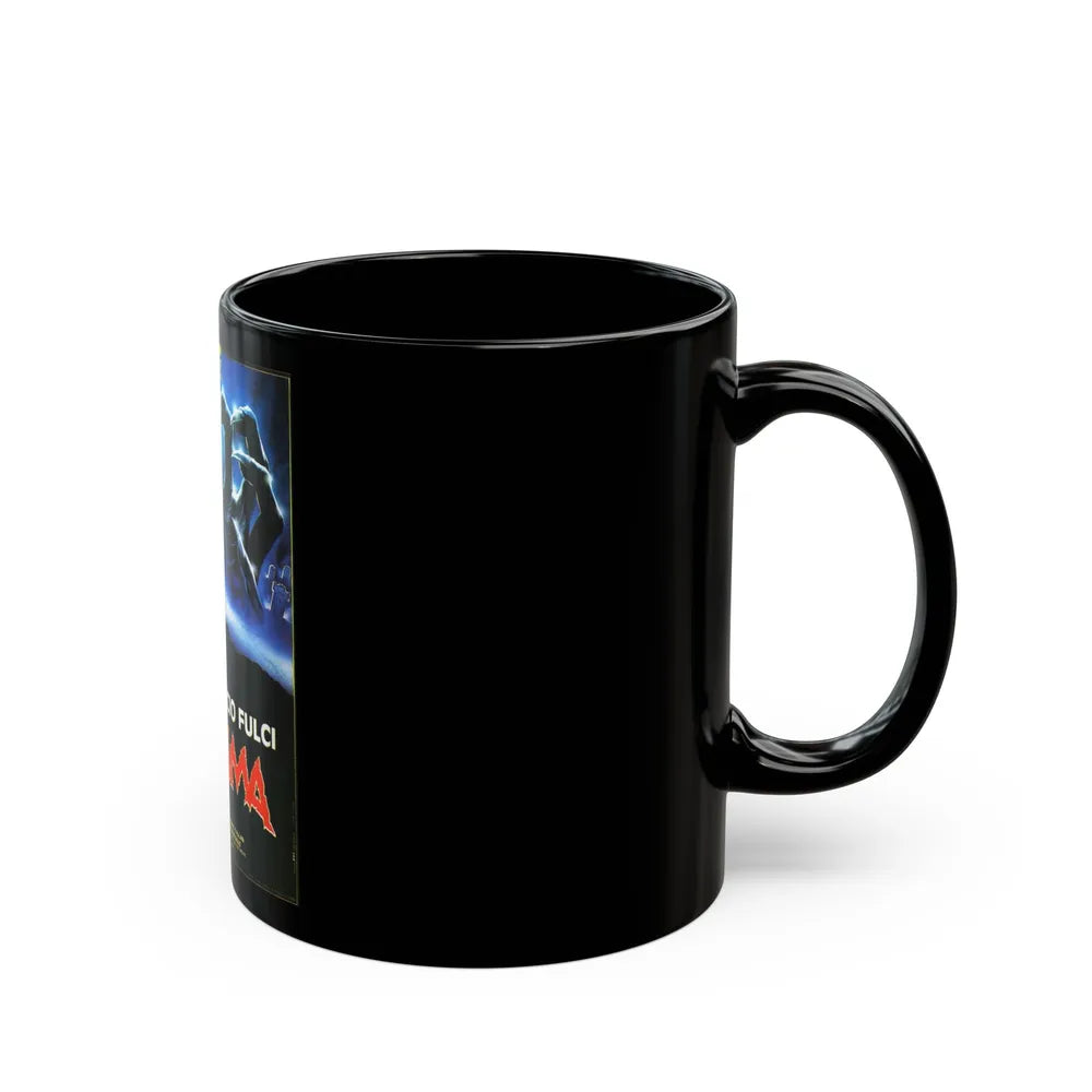 AENIGMA 1987 Movie Poster - Black Coffee Mug-Go Mug Yourself