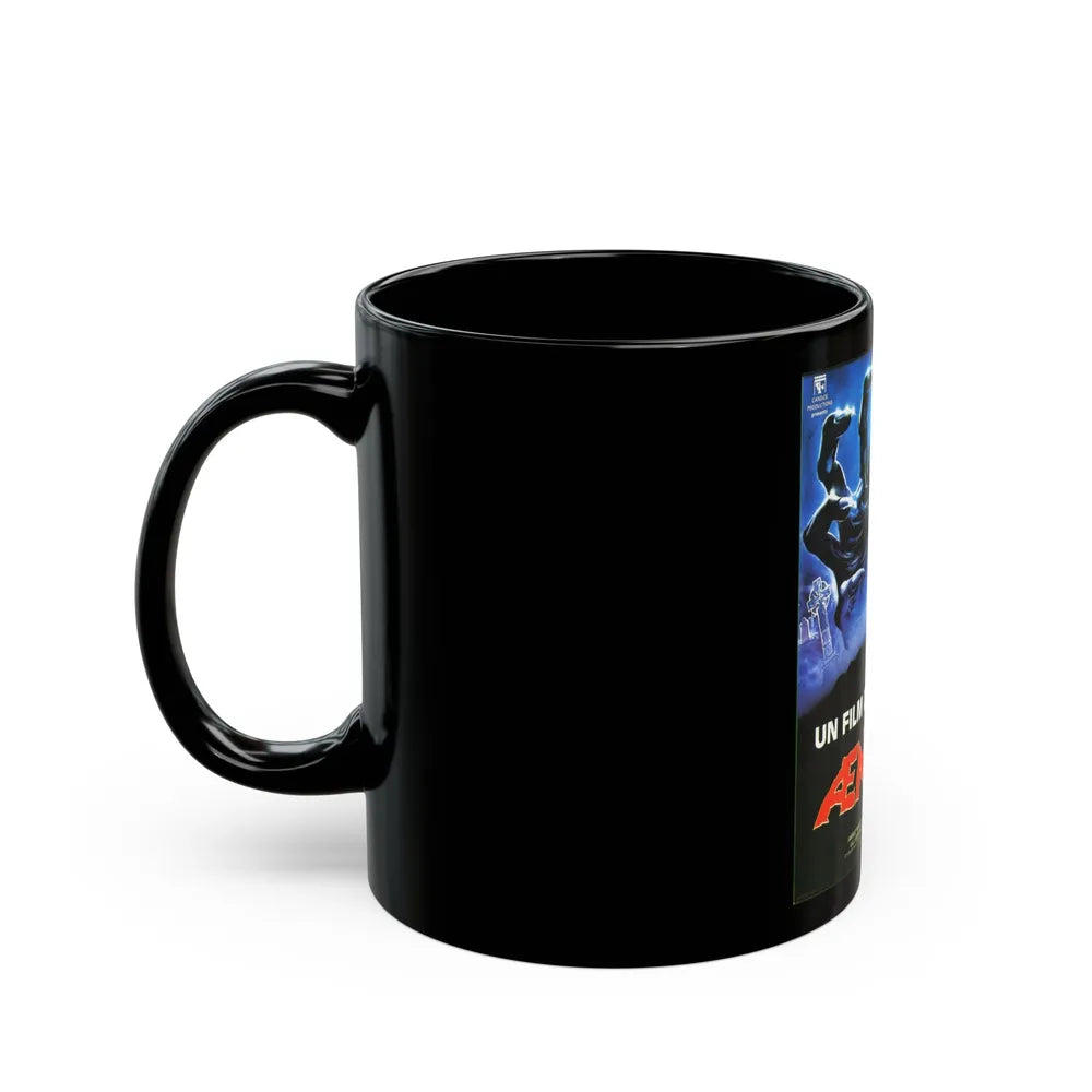 AENIGMA 1987 Movie Poster - Black Coffee Mug-Go Mug Yourself