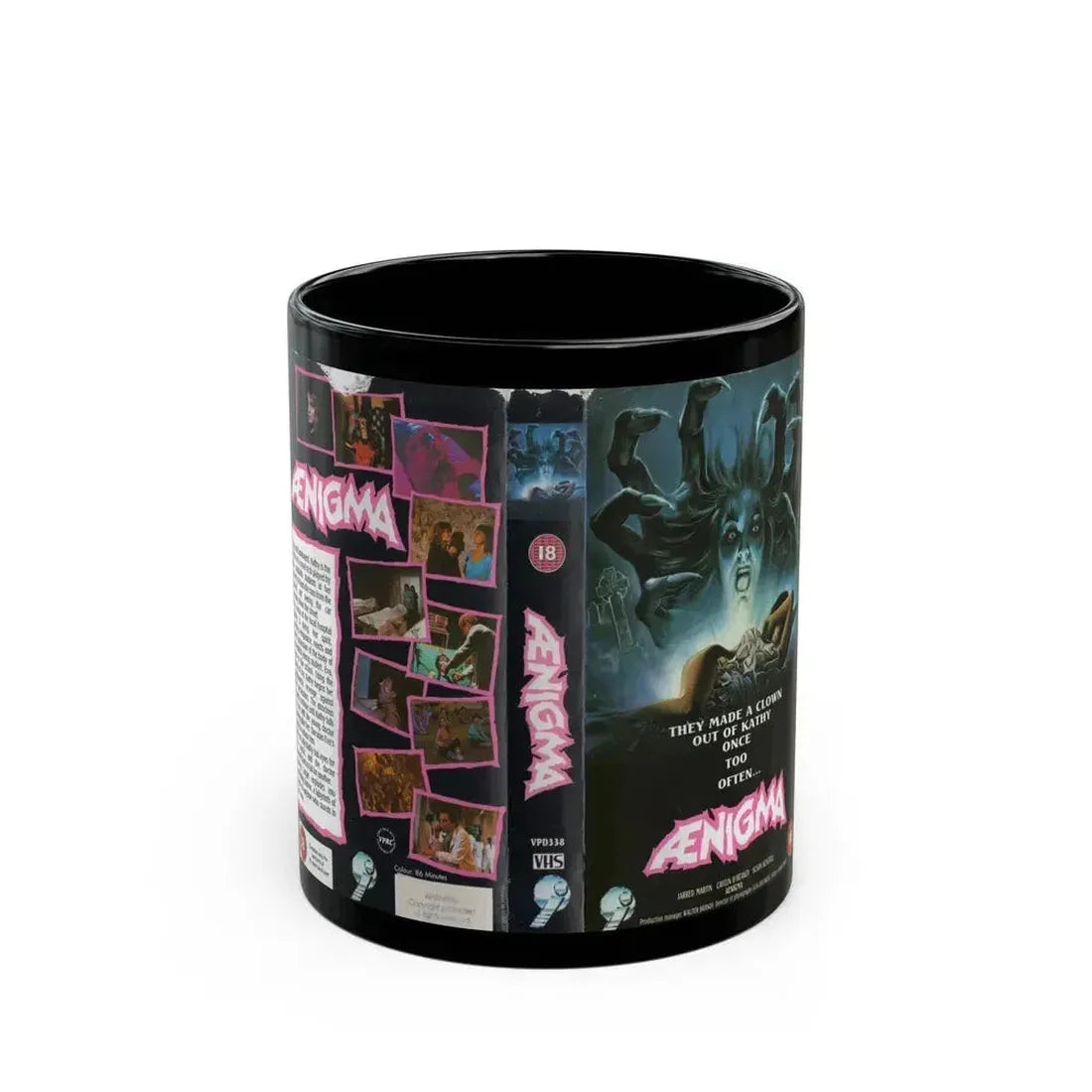 AENIGMA (VHS COVER) - Black Coffee Mug 11oz - Go Mug Yourself