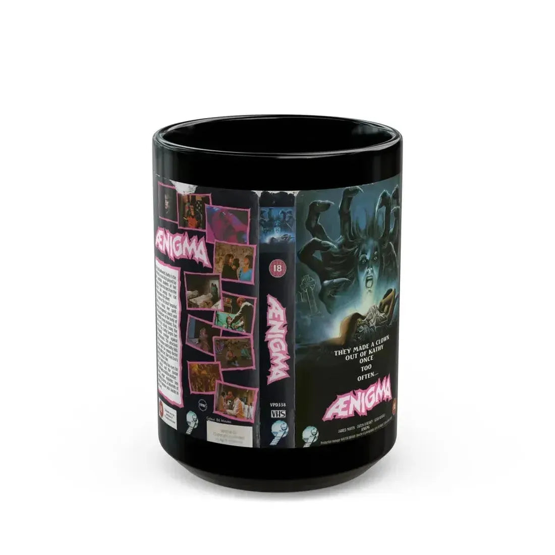 AENIGMA (VHS COVER) - Black Coffee Mug 15oz - Go Mug Yourself