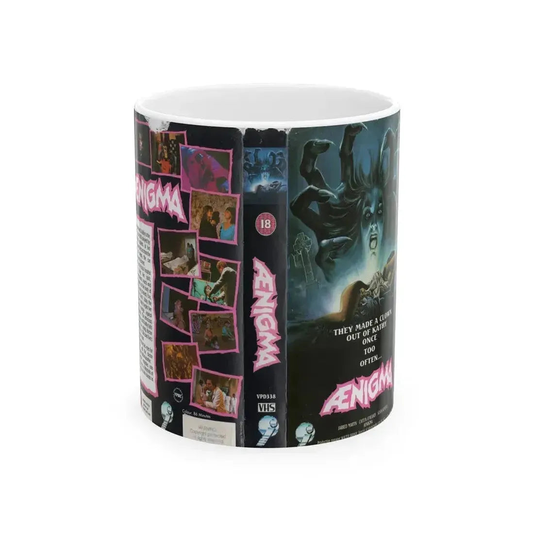 AENIGMA (VHS COVER) - White Coffee Mug 11oz - Go Mug Yourself