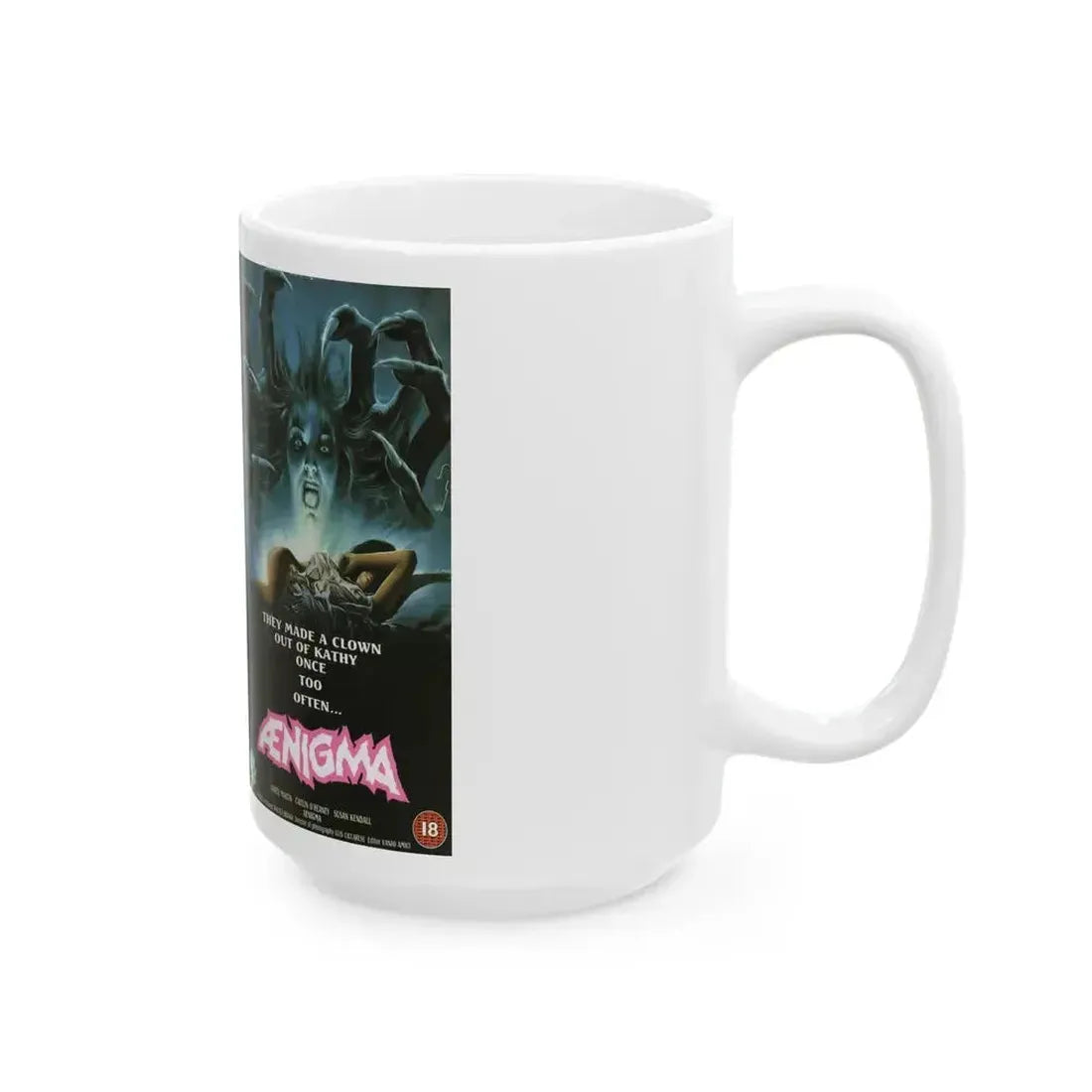 AENIGMA (VHS COVER) - White Coffee Mug - Go Mug Yourself