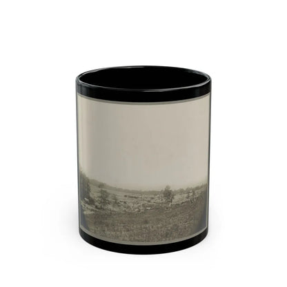 Aerial View Of A Camp In The Distance (U.S. Civil War) Black Coffee Mug-11oz-Go Mug Yourself