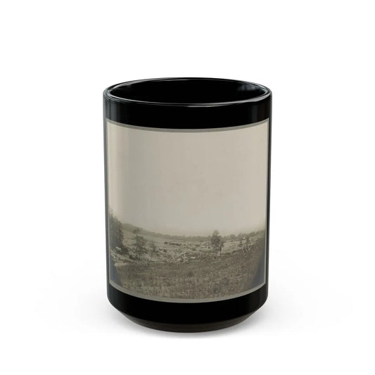 Aerial View Of A Camp In The Distance (U.S. Civil War) Black Coffee Mug-15oz-Go Mug Yourself