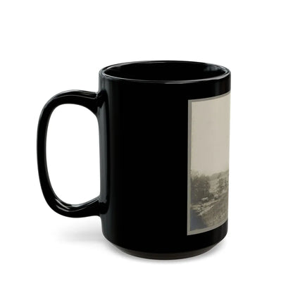 Aerial View Of A Camp In The Distance (U.S. Civil War) Black Coffee Mug-Go Mug Yourself