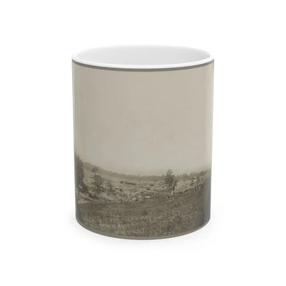 Aerial View Of A Camp In The Distance (U.S. Civil War) White Coffee Mug-11oz-Go Mug Yourself