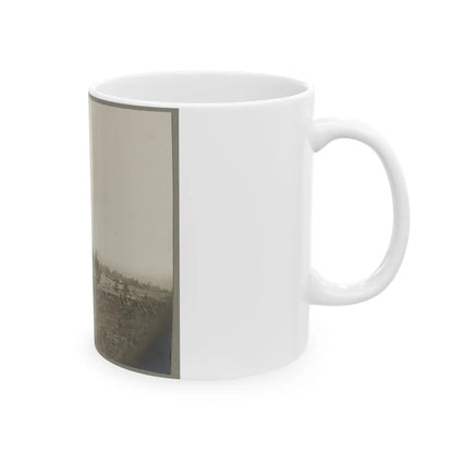 Aerial View Of A Camp In The Distance (U.S. Civil War) White Coffee Mug-Go Mug Yourself