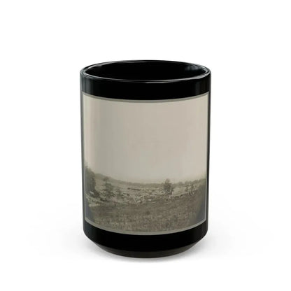 Aerial View Of A Camp In The Distance (U.S. Civil War) Black Coffee Mug 15oz - Go Mug Yourself