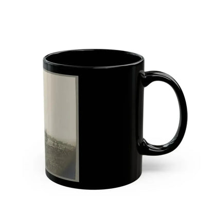 Aerial View Of A Camp In The Distance (U.S. Civil War) Black Coffee Mug - Go Mug Yourself