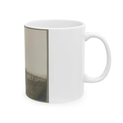 Aerial View Of A Camp In The Distance (U.S. Civil War) White Coffee Mug - Go Mug Yourself