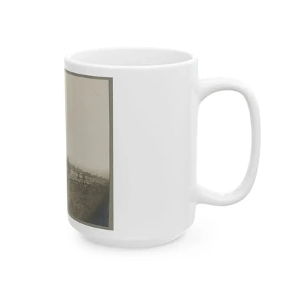 Aerial View Of A Camp In The Distance (U.S. Civil War) White Coffee Mug - Go Mug Yourself
