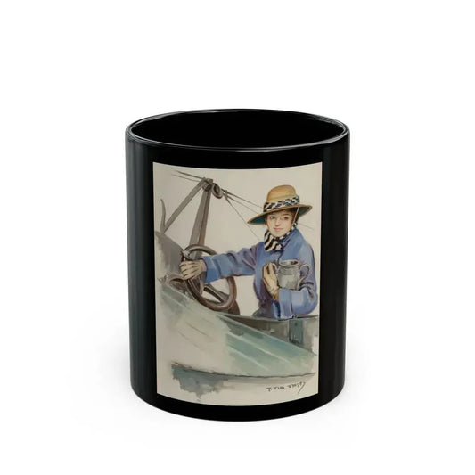 Aeroplane Girl - Black Coffee Mug 11oz - Go Mug Yourself