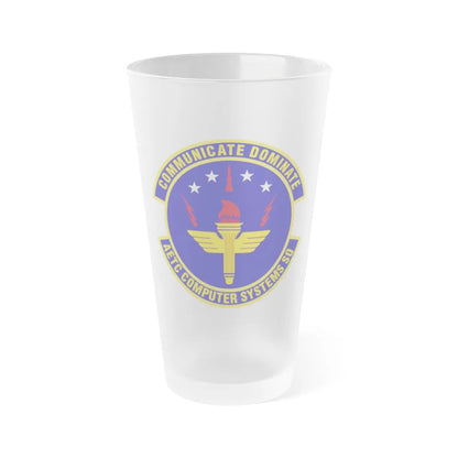 AETC Computer Systems Squadron (U.S. Air Force) Frosted Pint Glass 16oz-16oz-Frosted-Go Mug Yourself