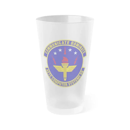 AETC Computer Systems Squadron (U.S. Air Force) Frosted Pint Glass 16oz - Go Mug Yourself
