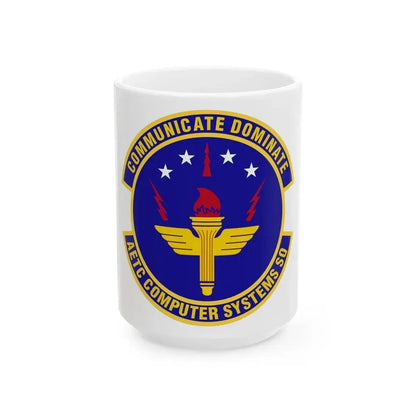 AETC Computer Systems Squadron (U.S. Air Force) White Coffee Mug 15oz - Go Mug Yourself