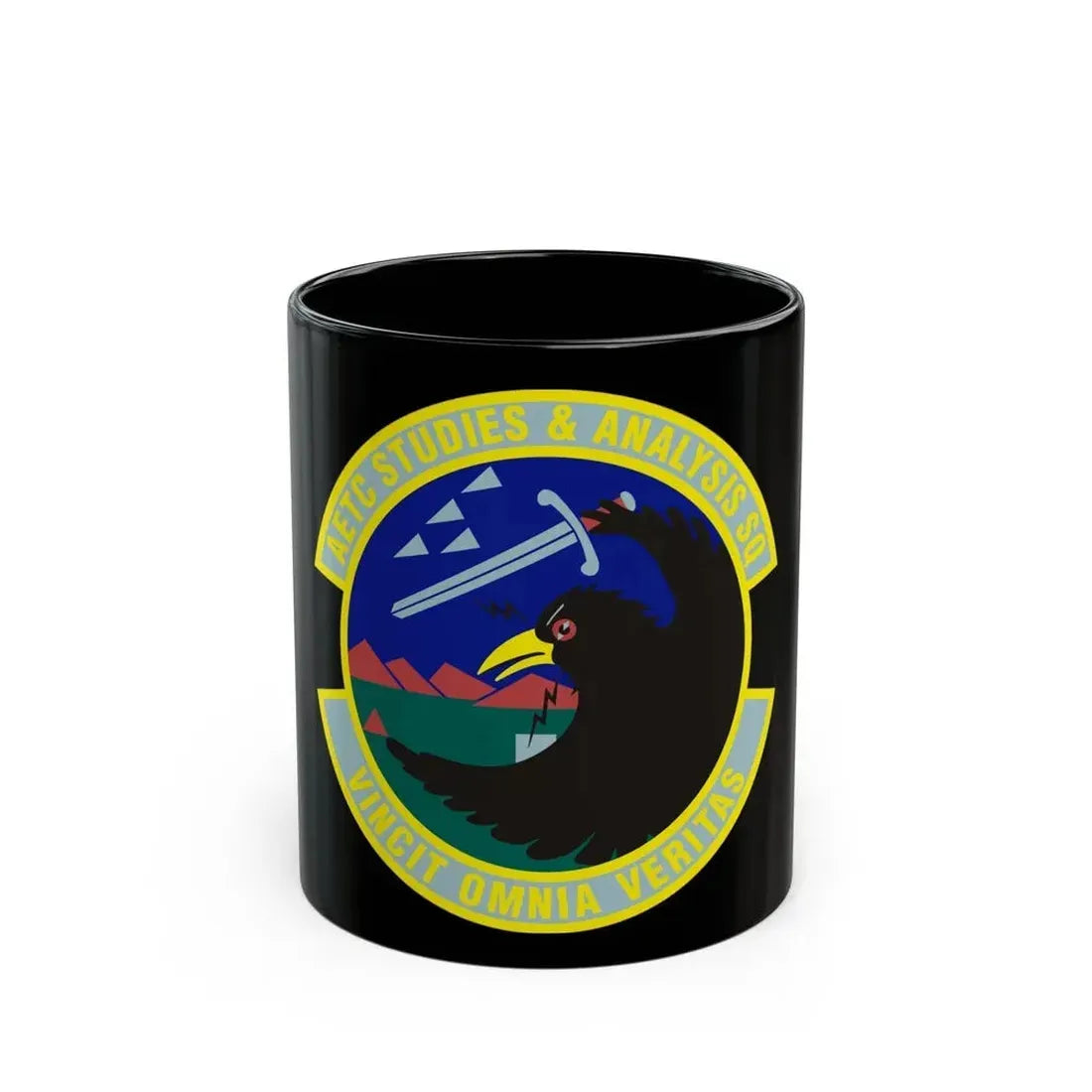 AETC Studies & Analysis Squadron (U.S. Air Force) Black Coffee Mug 11oz - Go Mug Yourself