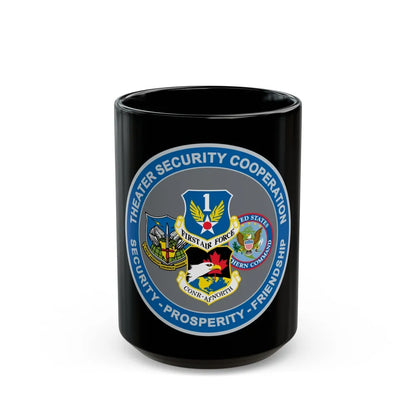 AF North TSC Theater Security Cooperation (U.S. Air Force) Black Coffee Mug-15oz-Go Mug Yourself