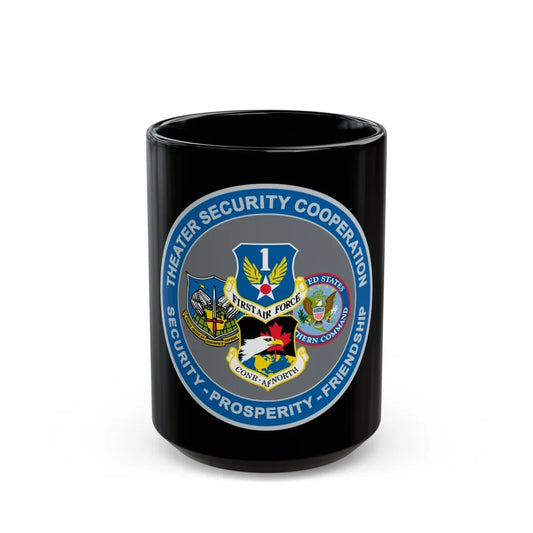 AF North TSC Theater Security Cooperation (U.S. Air Force) Black Coffee Mug-15oz-Go Mug Yourself