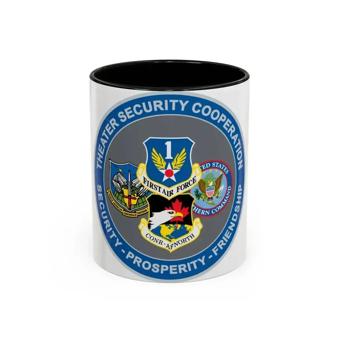AF North TSC Theater Security Cooperation (U.S. Air Force) Accent Coffee Mug 11oz Black - Go Mug Yourself