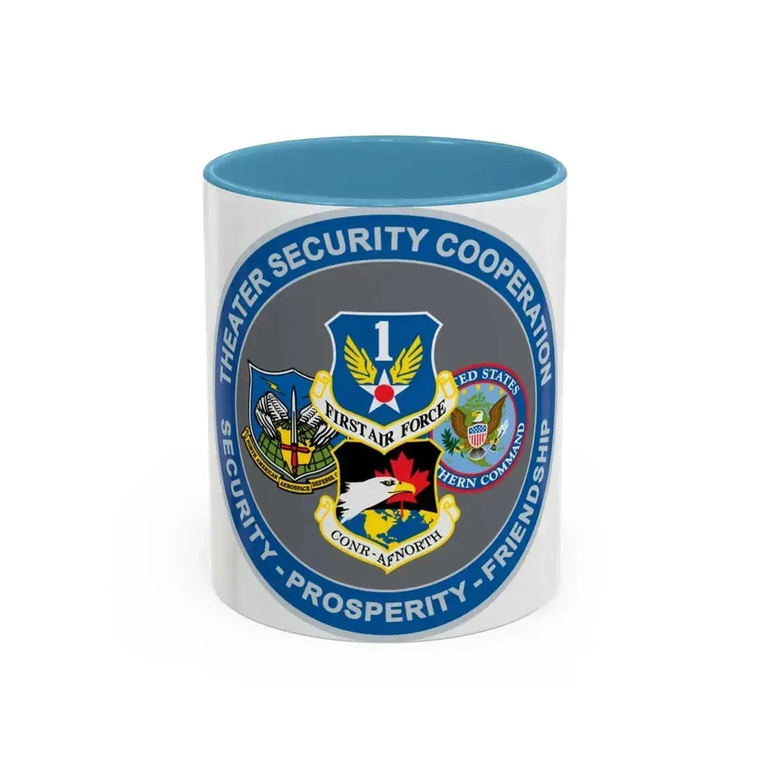AF North TSC Theater Security Cooperation (U.S. Air Force) Accent Coffee Mug 11oz Light Blue - Go Mug Yourself