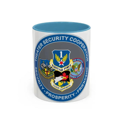 AF North TSC Theater Security Cooperation (U.S. Air Force) Accent Coffee Mug 11oz Light Blue - Go Mug Yourself