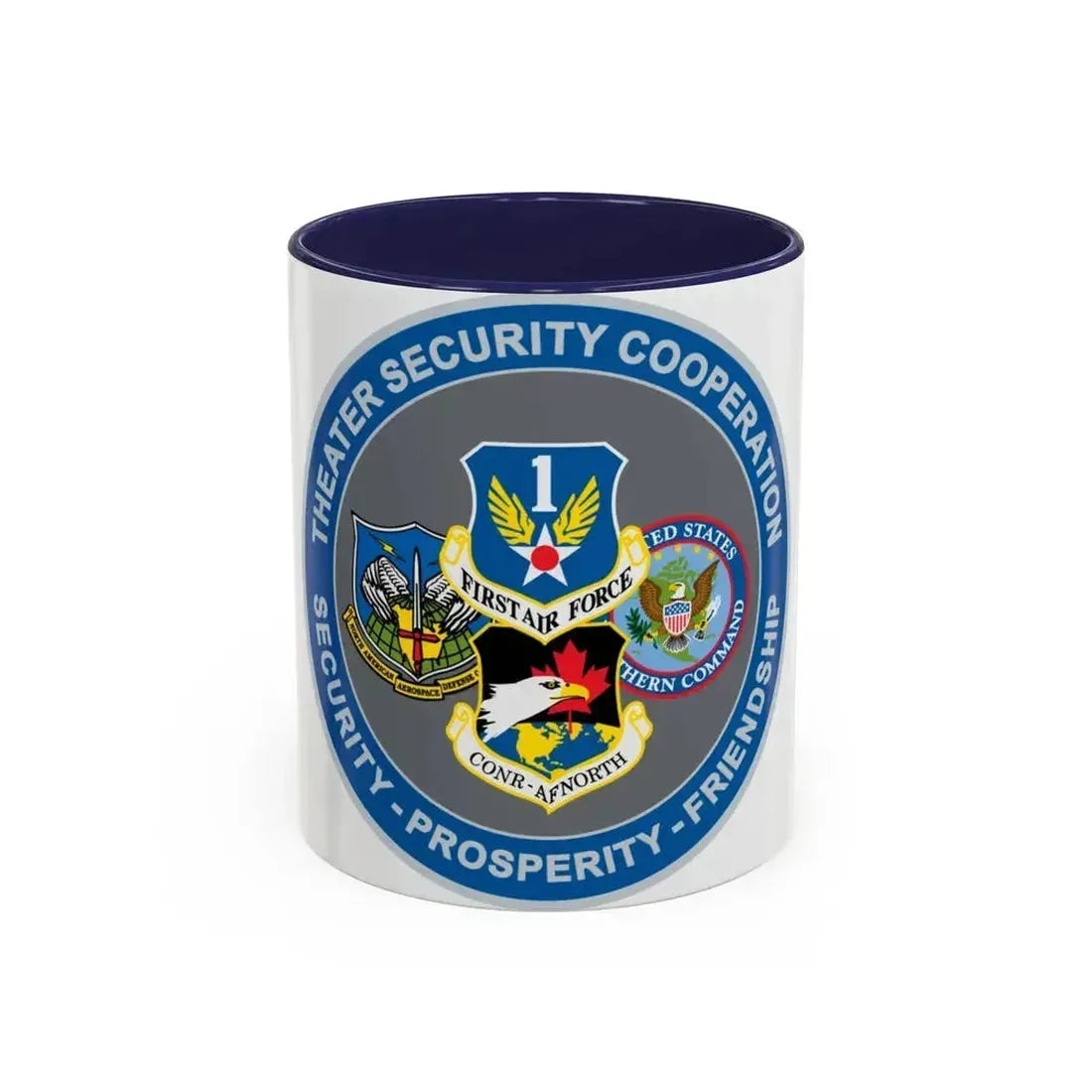 AF North TSC Theater Security Cooperation (U.S. Air Force) Accent Coffee Mug 11oz Navy - Go Mug Yourself