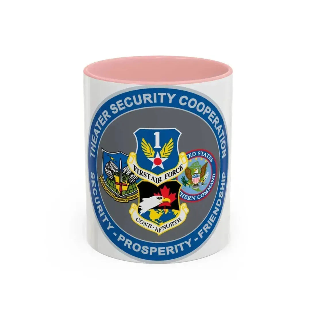 AF North TSC Theater Security Cooperation (U.S. Air Force) Accent Coffee Mug 11oz Pink - Go Mug Yourself