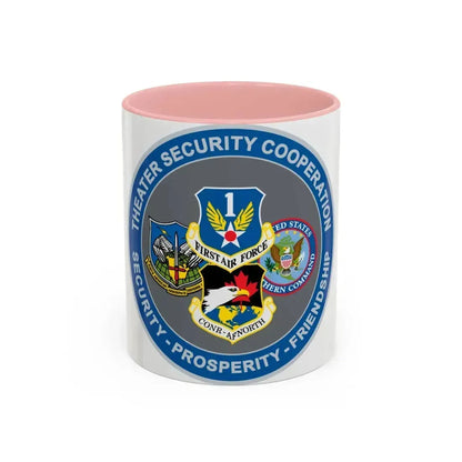 AF North TSC Theater Security Cooperation (U.S. Air Force) Accent Coffee Mug 11oz Pink - Go Mug Yourself