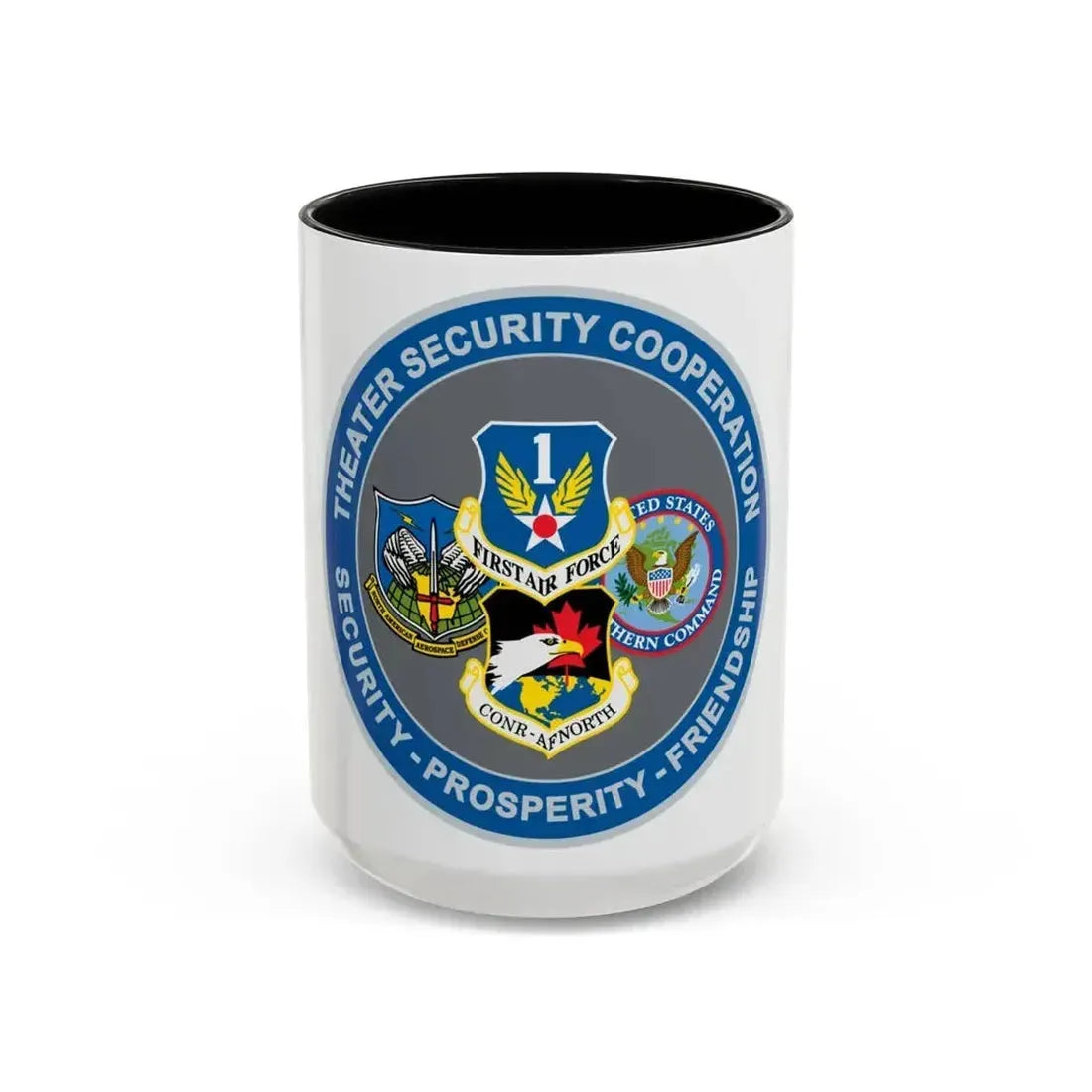 AF North TSC Theater Security Cooperation (U.S. Air Force) Accent Coffee Mug 15oz Black - Go Mug Yourself