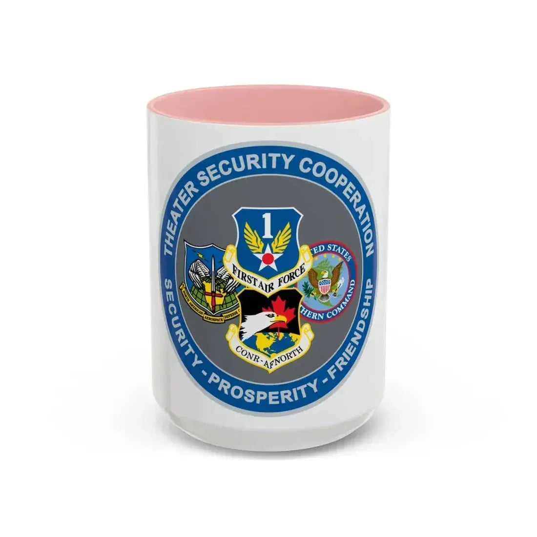 AF North TSC Theater Security Cooperation (U.S. Air Force) Accent Coffee Mug 15oz Pink - Go Mug Yourself