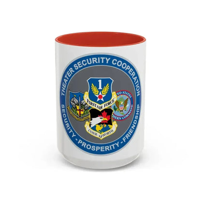 AF North TSC Theater Security Cooperation (U.S. Air Force) Accent Coffee Mug 15oz Red - Go Mug Yourself