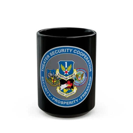 AF North TSC Theater Security Cooperation (U.S. Air Force) Black Coffee Mug 15oz - Go Mug Yourself