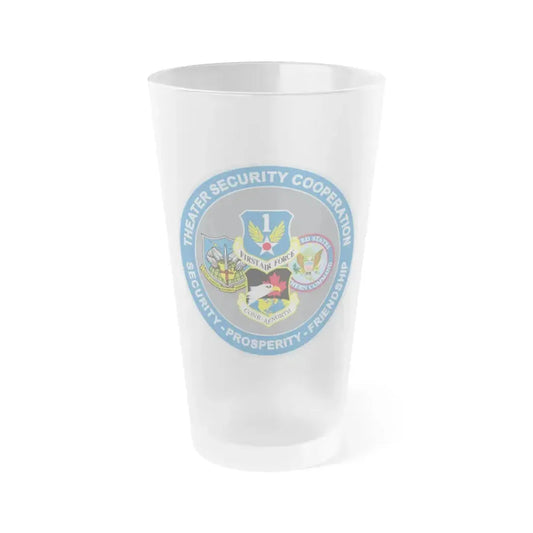 AF North TSC Theater Security Cooperation (U.S. Air Force) Frosted Pint Glass 16oz 16oz Frosted - Go Mug Yourself