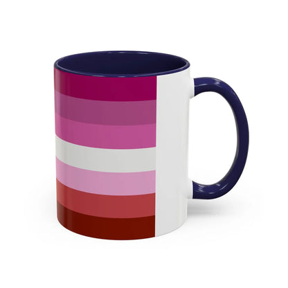 Lesbian Pride Flag - Accent Coffee Mug-Go Mug Yourself