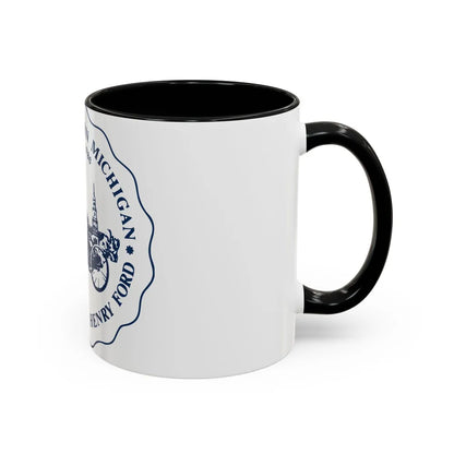 Seal of Dearborn Michigan - Accent Coffee Mug-Go Mug Yourself