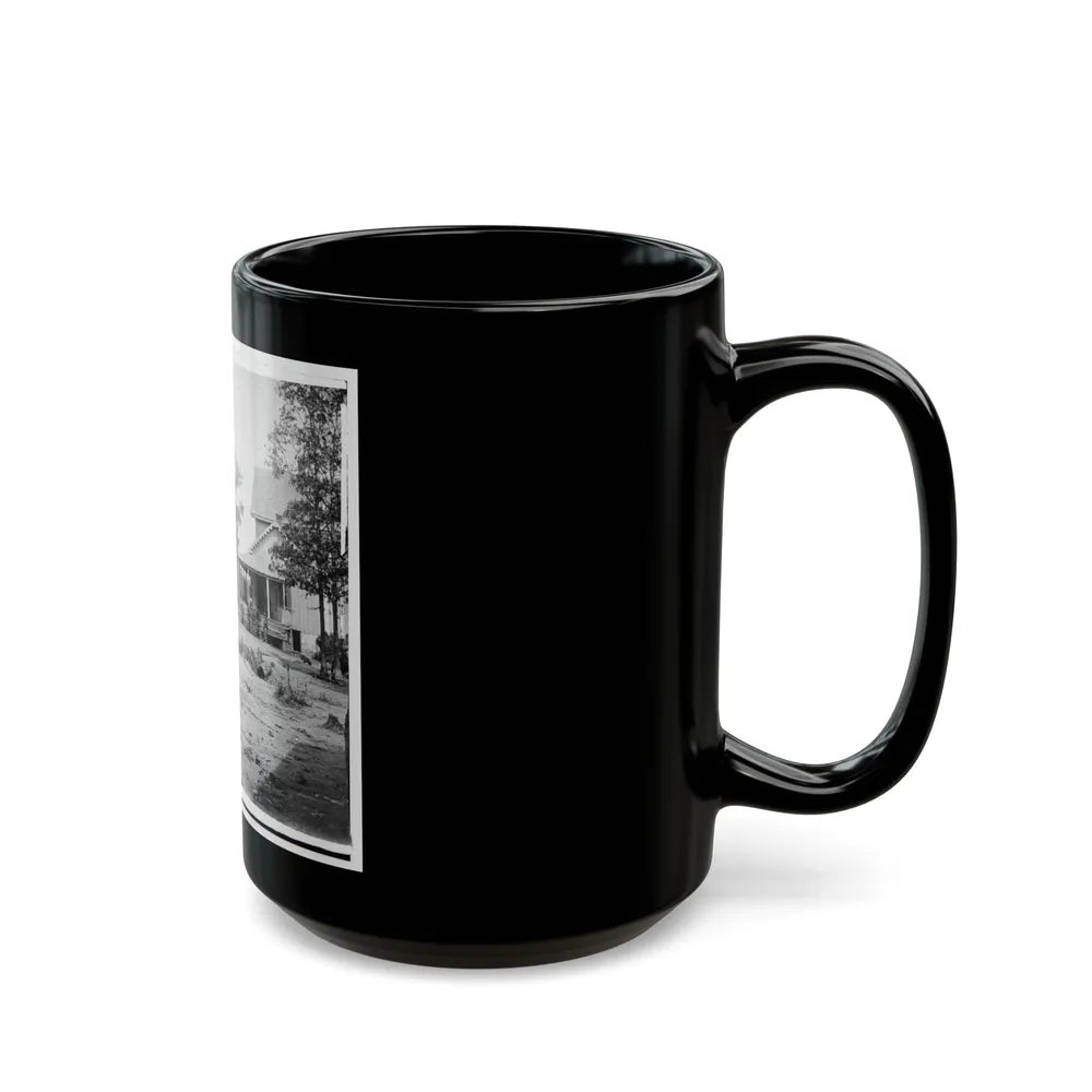 Catlett's Station, Va. The Station With U.S. Military Railroad Boxcars And Soldiers (U.S. Civil War) Black Coffee Mug-Go Mug Yourself