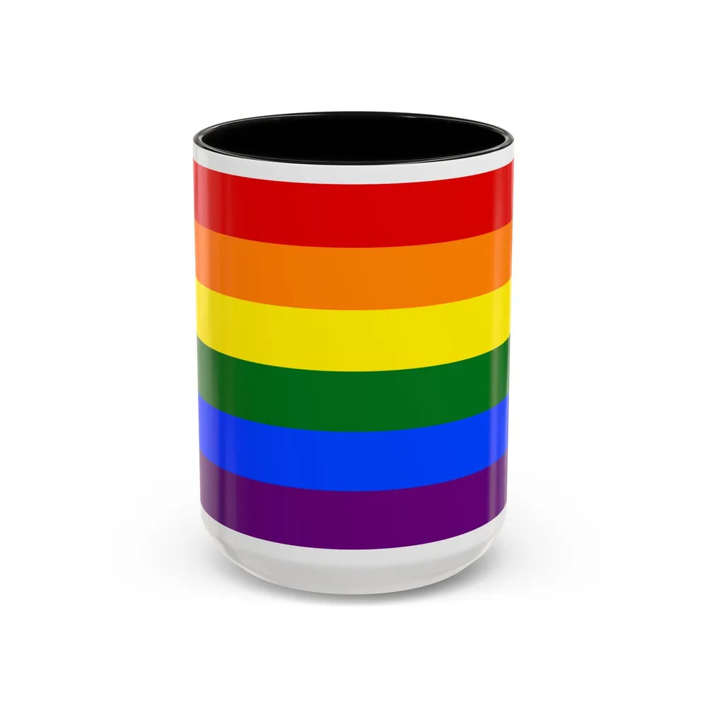 Gay Pride Pride Flag - Accent Coffee Mug-15oz-Black-Go Mug Yourself