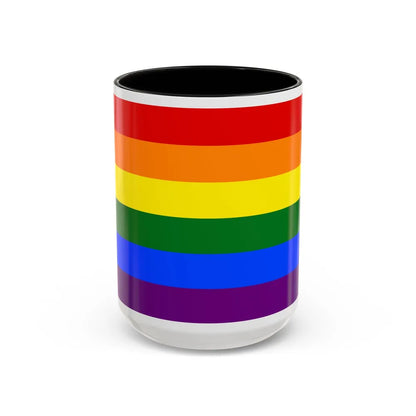 Gay Pride Pride Flag - Accent Coffee Mug-15oz-Black-Go Mug Yourself