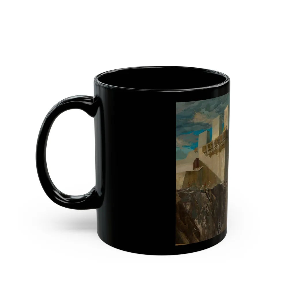 Dam Building, United Engineers & Constructors Inc., advertisement - Black Coffee Mug-Go Mug Yourself