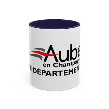 Flag of Aube France - Accent Coffee Mug-11oz-Navy-Go Mug Yourself