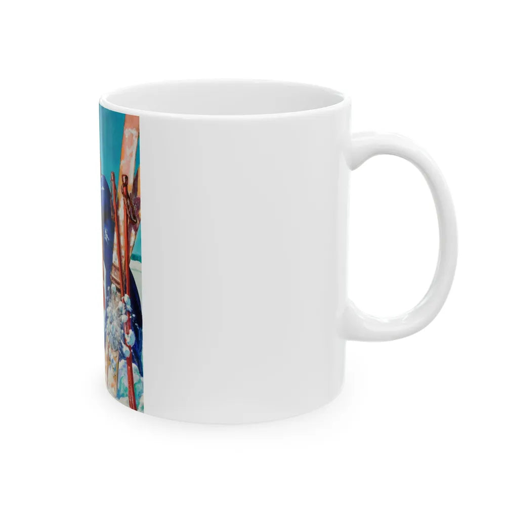 Fun on the Slopes - White Coffee Mug-Go Mug Yourself