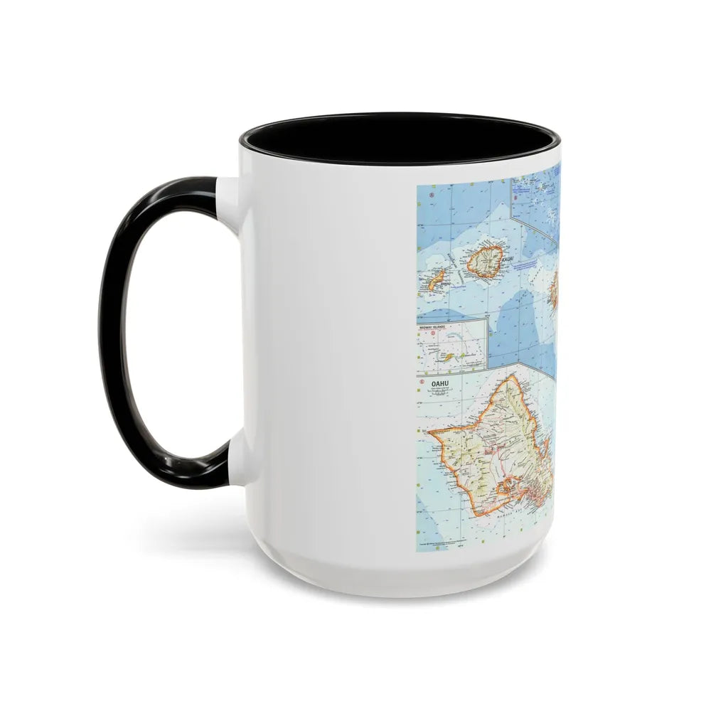 USA - Hawaii (1960) (Map) Accent Coffee Mug-Go Mug Yourself