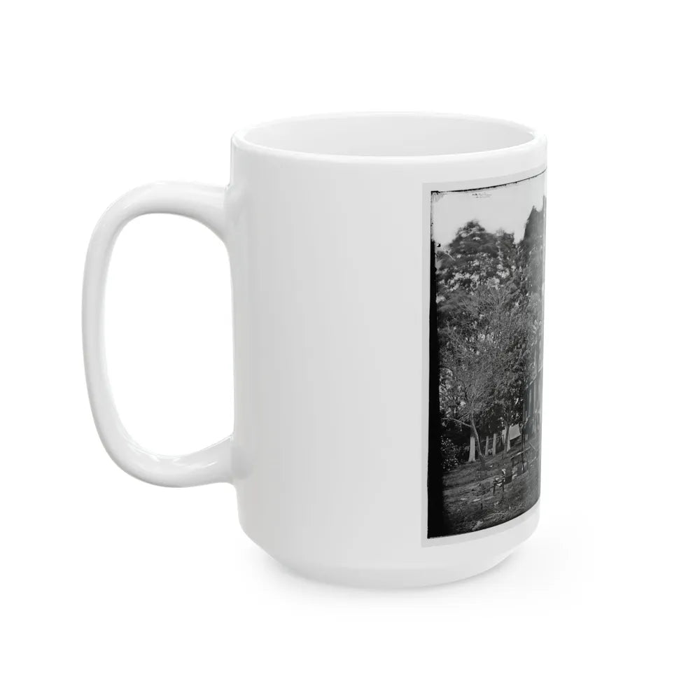 Fairfax Court House, Va. House Used As A Headquarters By Gen. G. B. Mcclellan And Gen. P. G. T. Beauregard (U.S. Civil War) White Coffee Mug-Go Mug Yourself