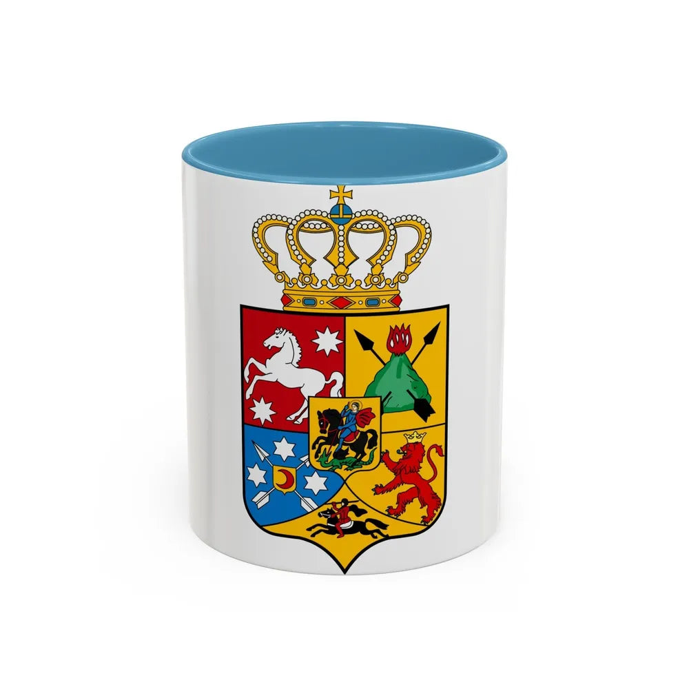 Tsardom of Georgian Emblem - Accent Coffee Mug-11oz-Light Blue-Go Mug Yourself