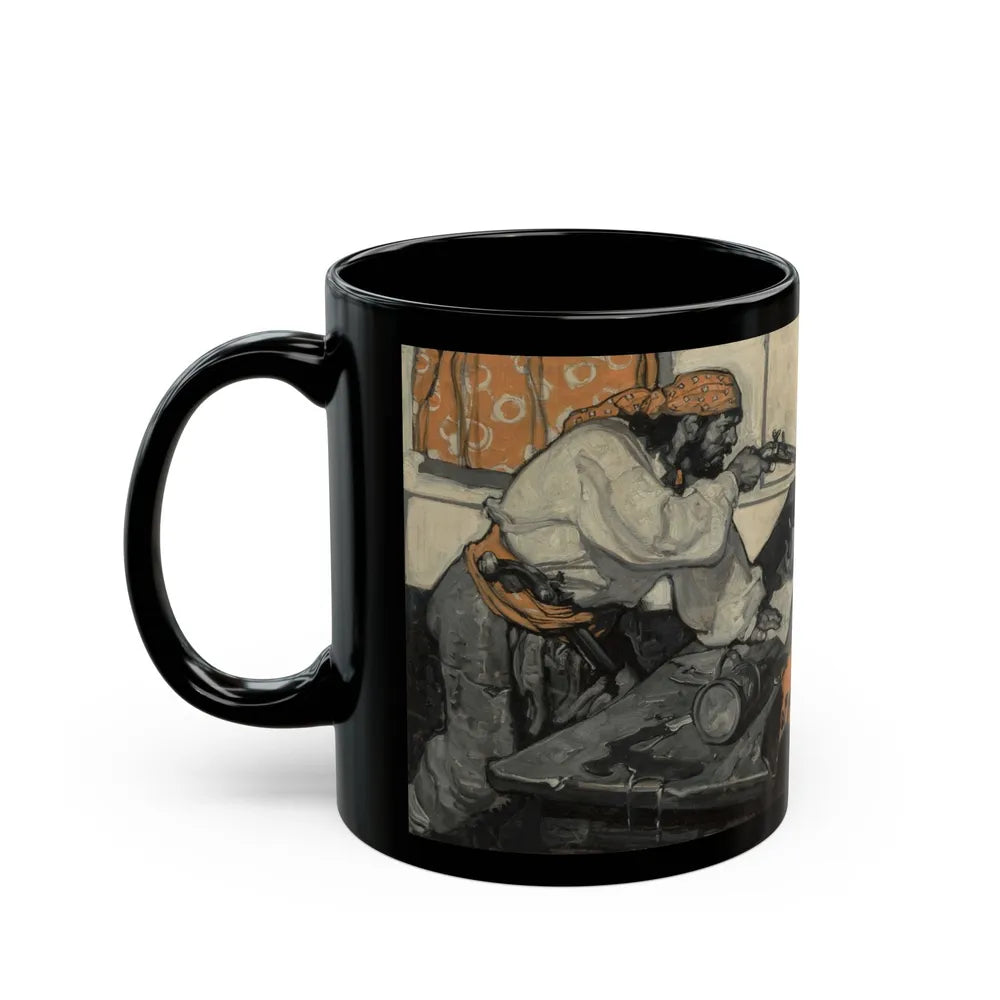 Captain Blood, American Magazine interior illustration - Black Coffee Mug-Go Mug Yourself