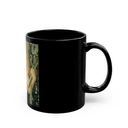 Francine York #23 - Topless (Vintage Female Icon) Black Coffee Mug-Go Mug Yourself